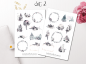 Preview: Winter Tiere Sticker Set